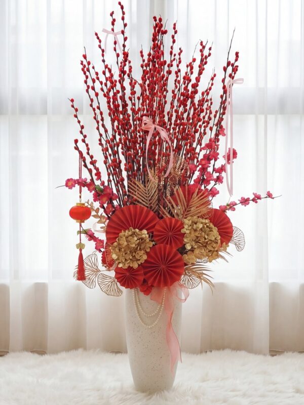 HYNC008 CNY Pussy Willow Arrangement – Florist Bangsar