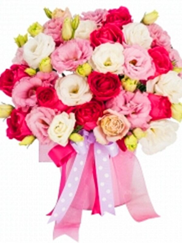 TA09 Rose Eustoma in Vase