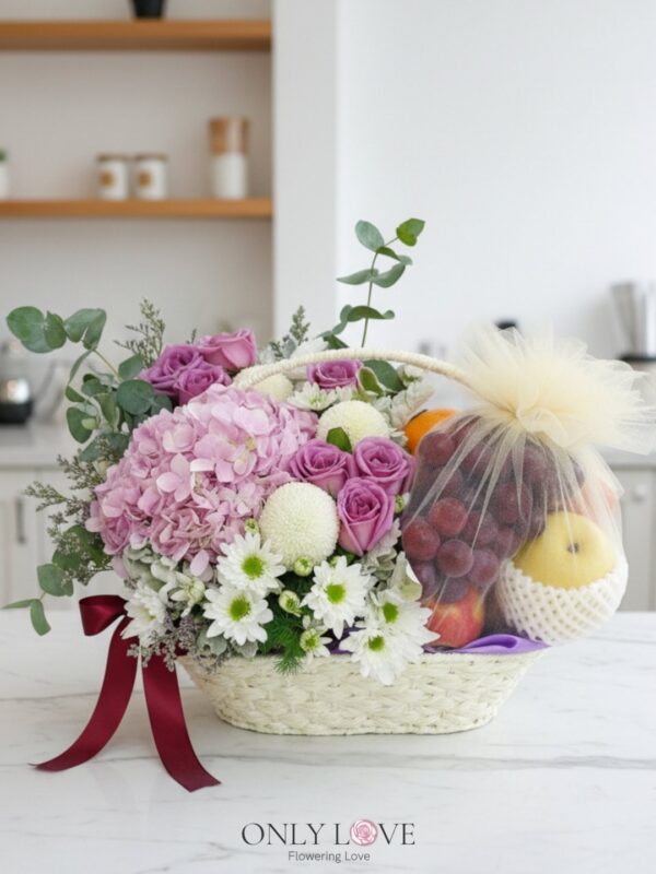 F24 Fruits & Flowers Basket – Florist Bandar Tun Razak