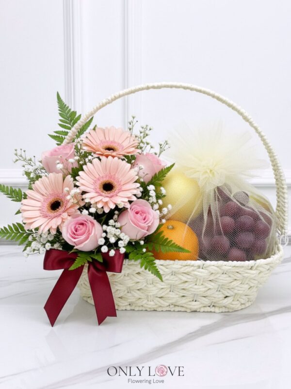 F26 Rose Gerbera & Fruits Basket – Florist Petaling Jaya