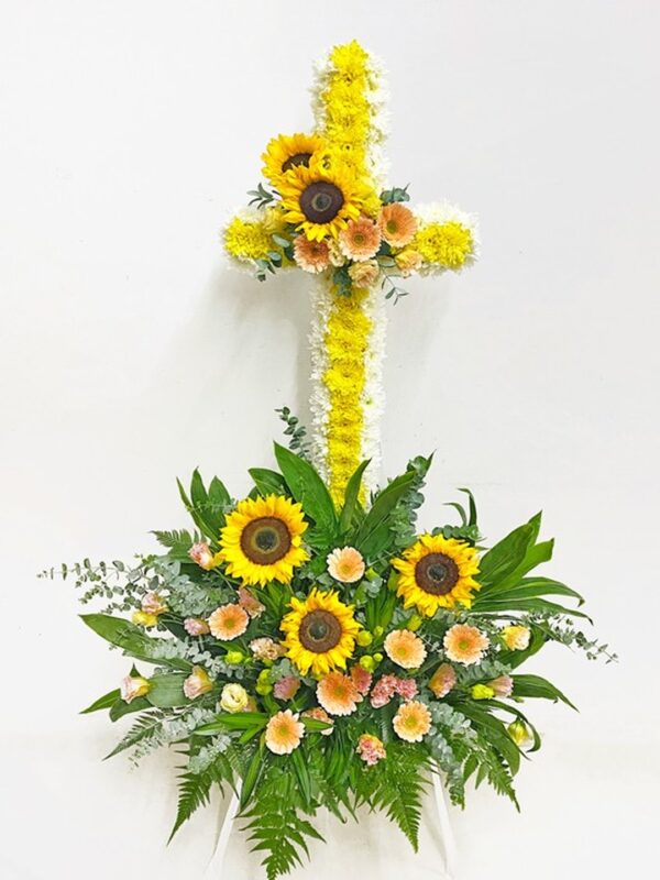 C99 Cross Condolence Flowers – Florist Sentul