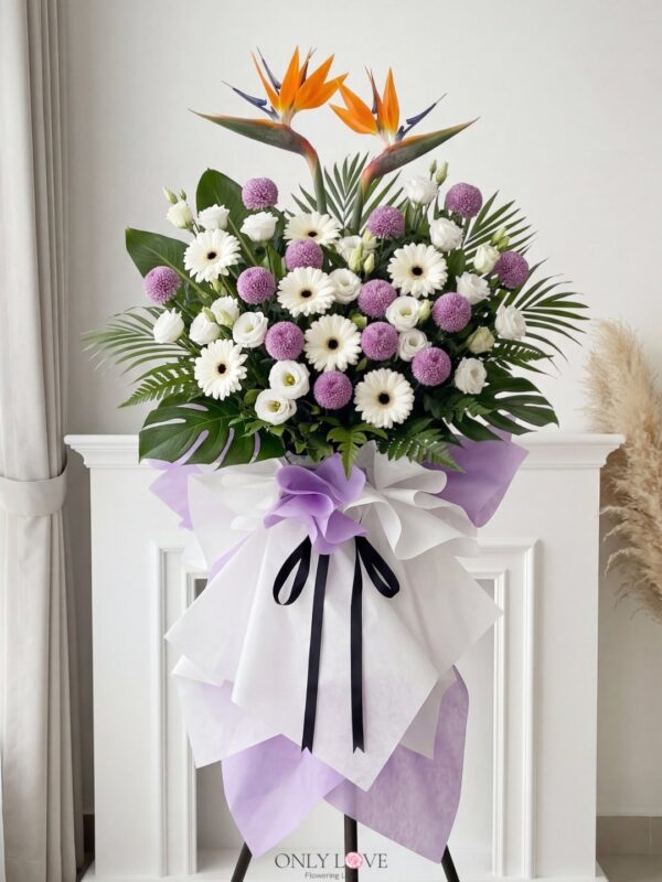 C101 Condolence Wooden Stand – Florist Kota Damansara