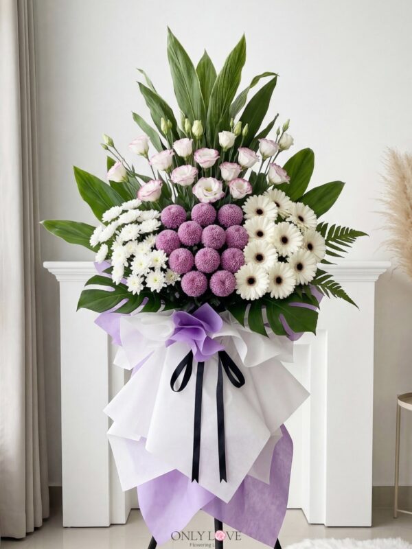 C103 Condolence Wooden Stand – Florist Bangsar