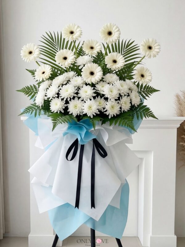 C104 Condolence Wooden Stand – Florist Putrajaya