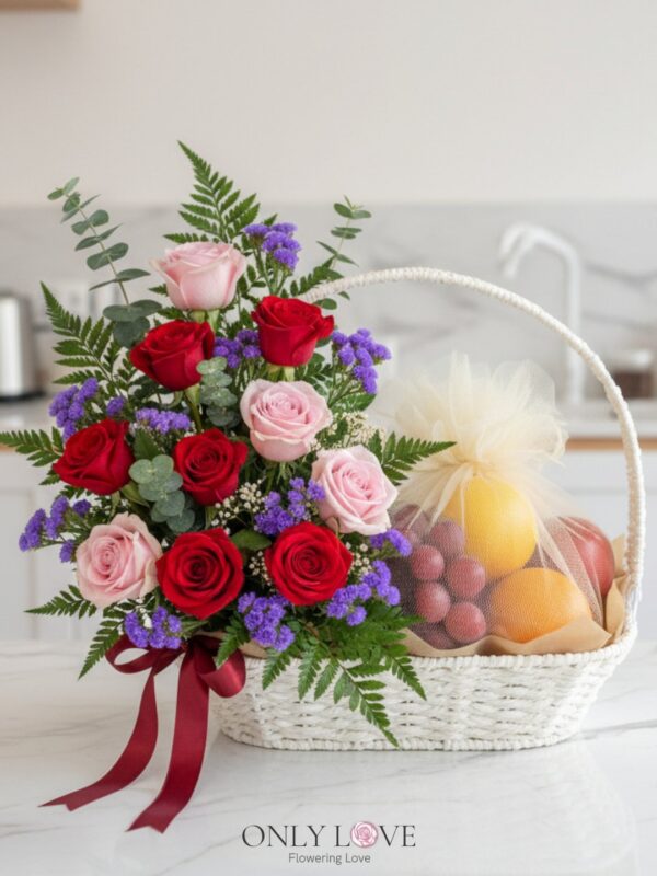 F36 Fruits & Flowers Basket – Florist Klang