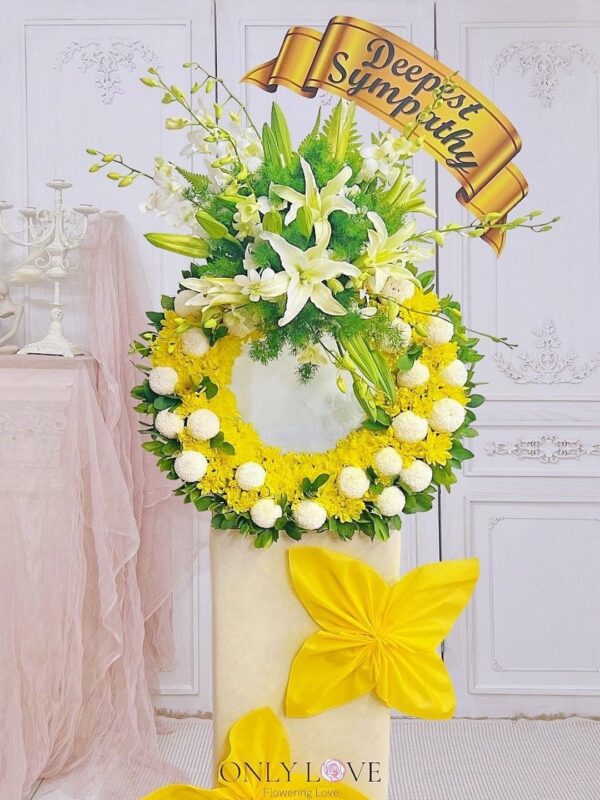 C127 Wreath Sympathy Flower (6ft Height) – Florist Subang Jaya