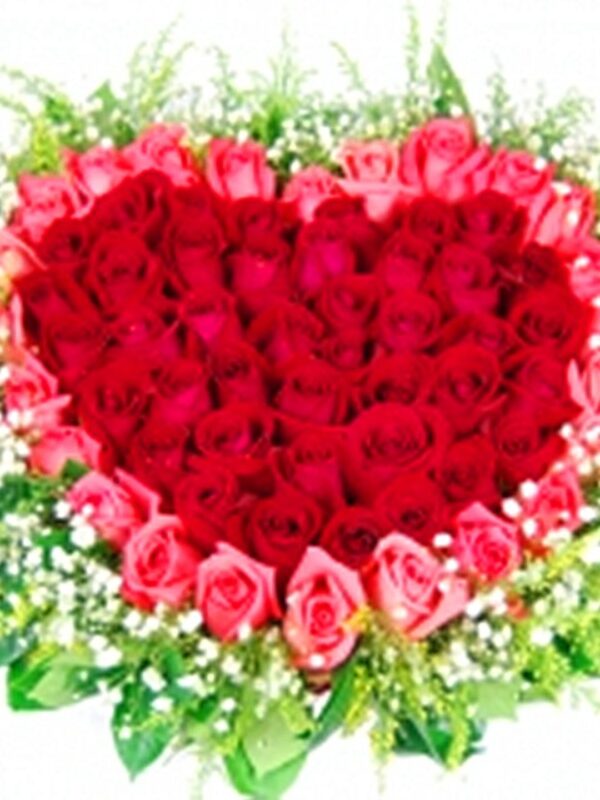 TA18 Heart Shape Roses Table Arrangement – Florist Subang Jaya