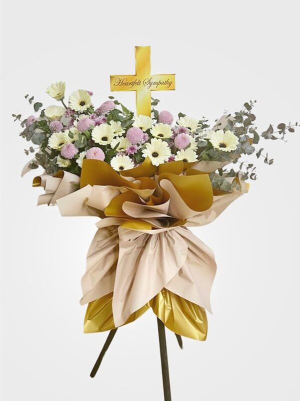 C130 Christian Sympathy Flower Stand – Florist Old Klang Road