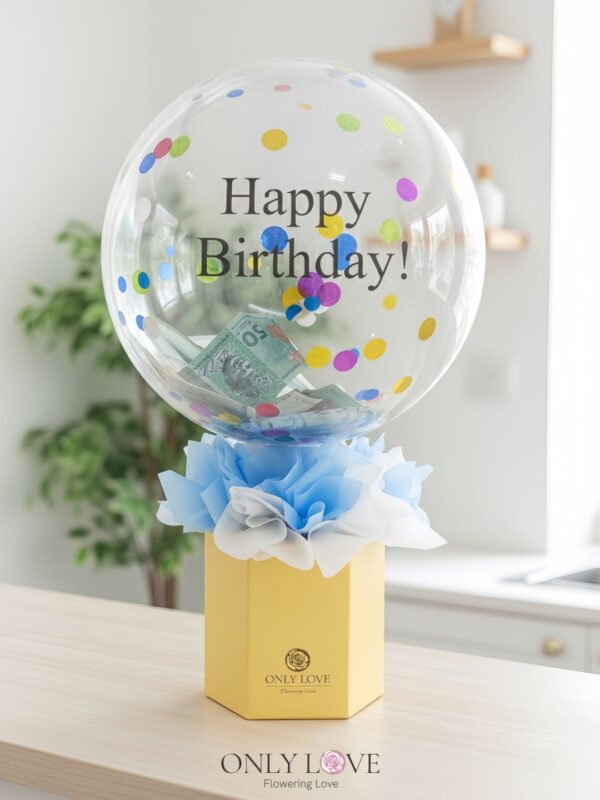 MM009 Money Bubble Balloon Bloom Box – Florist Pandan Indah