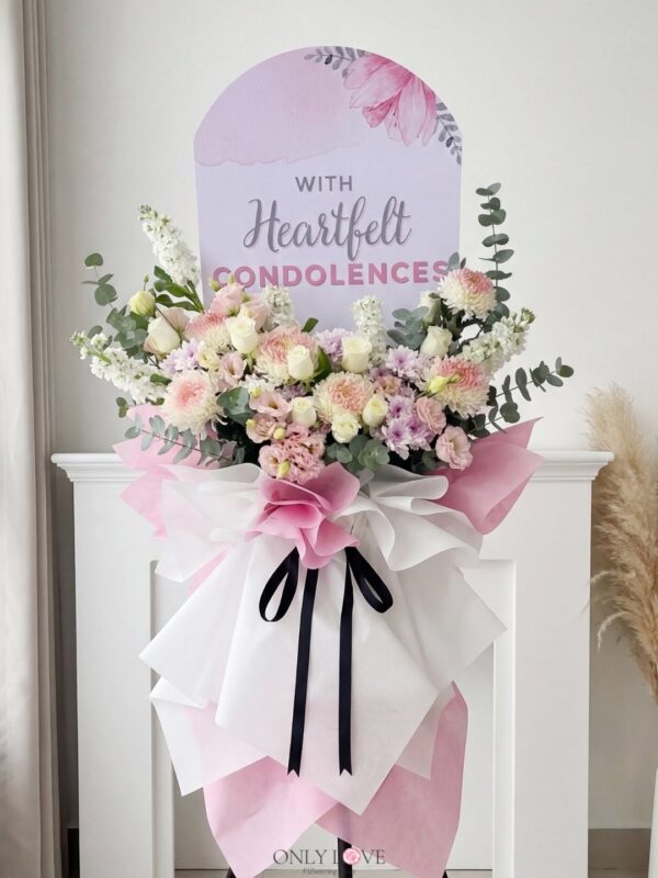 C156 Sympathy Flowers Stand (6ft Height) – Florist Pandan Jaya