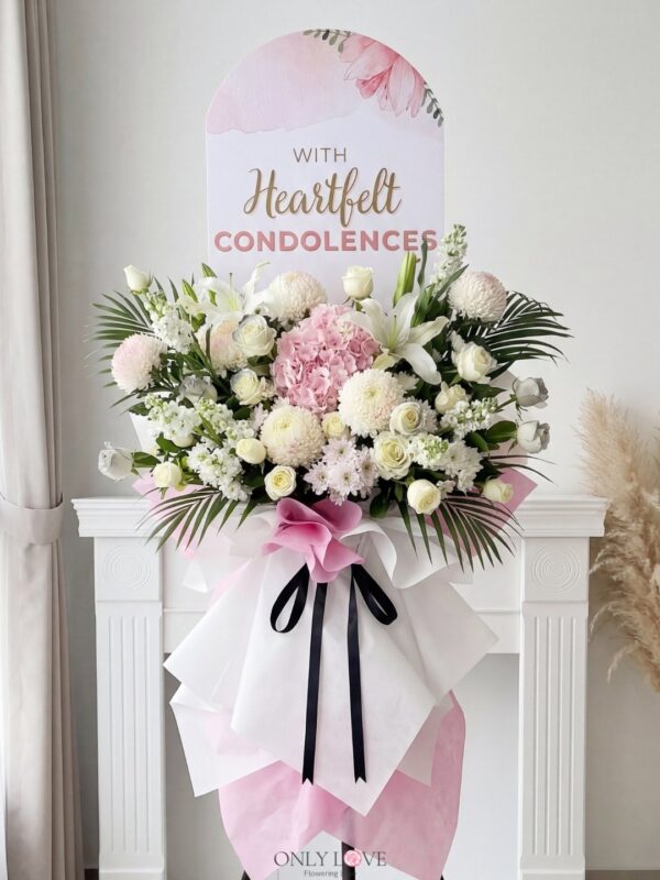 C157 Sympathy Flowers Stand (6ft Height) – Florist Subang Jaya
