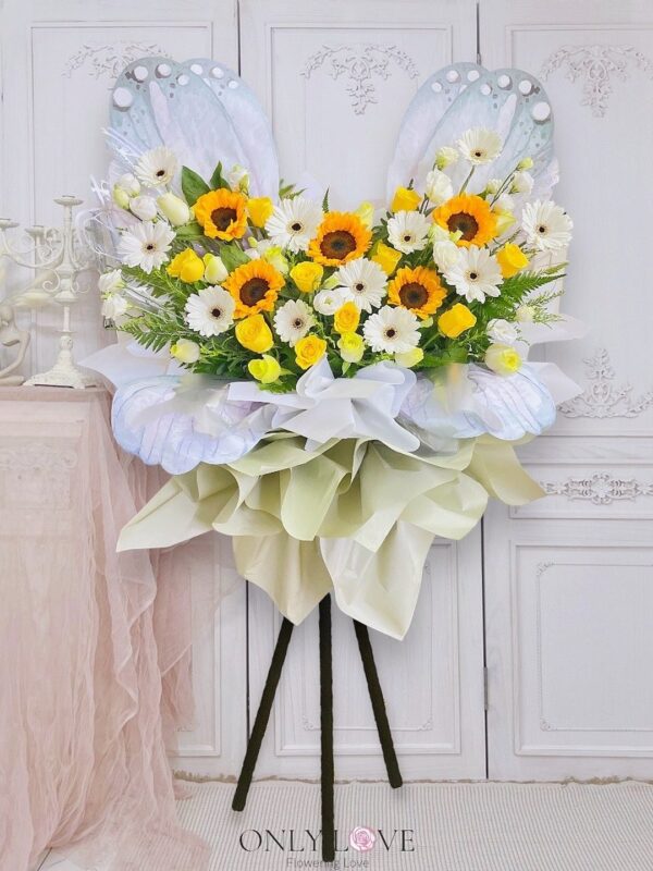 C159 Butterfly Sympathy Flower Stand – Florist Pudu