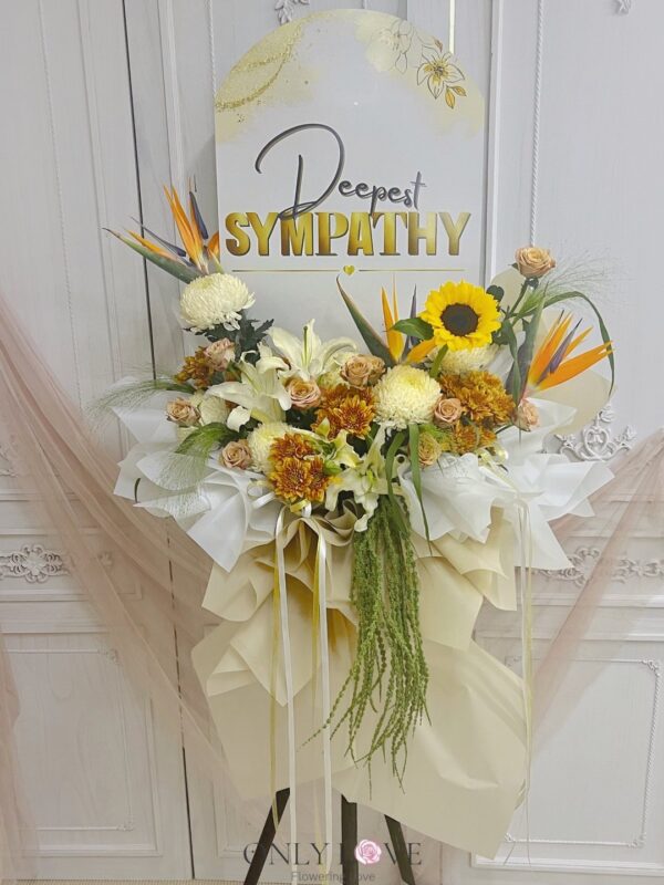 C160 Sympathy Flowers Stand (6ft Height) – Florist Setia Alam
