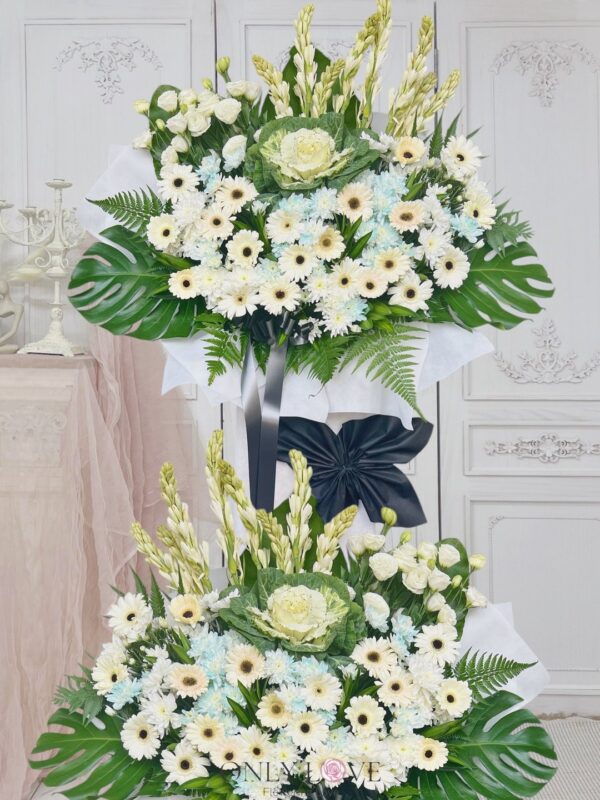 C162 Sympathy Flowers Stand (6ft Height) – Florist Rawang
