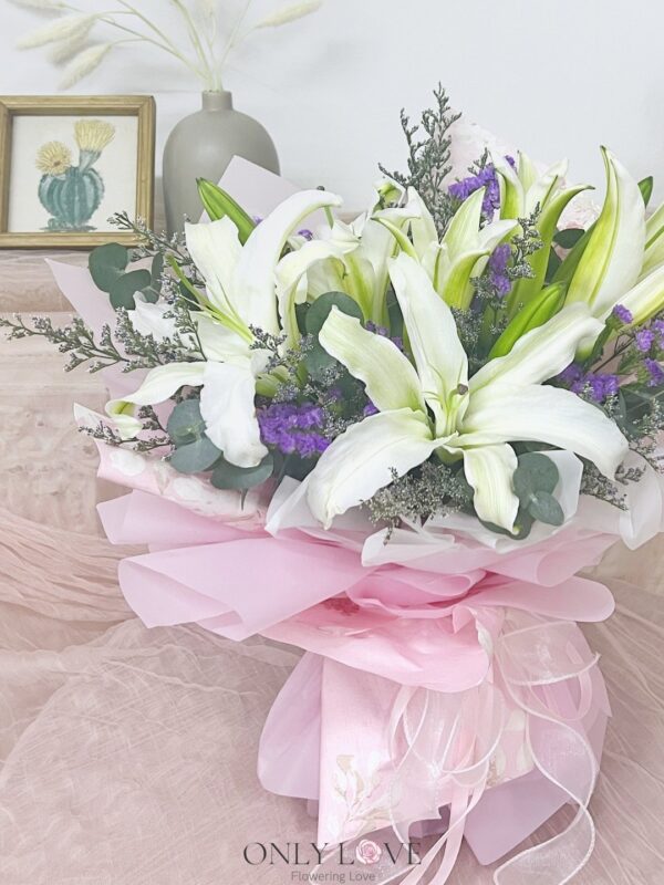 A23 Classic Elegance Lilies Bouquet – Florist Jalan Ampang
