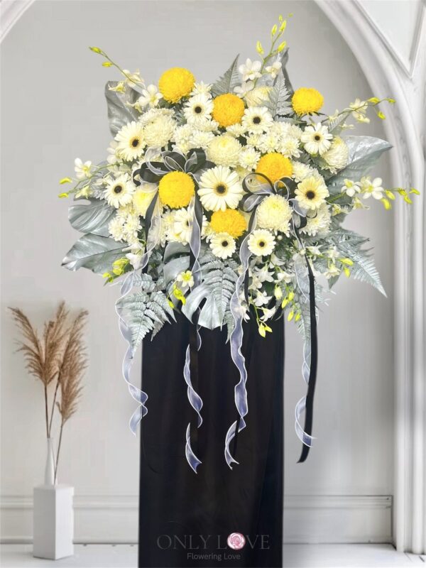 C165 Sympathy Flowers Stand (5.5ft Height) – Florist Wangsa Maju