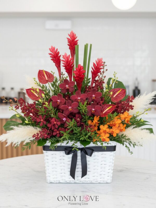 B57 Tropika Orchids Flower Basket – Florist Sungai Buloh