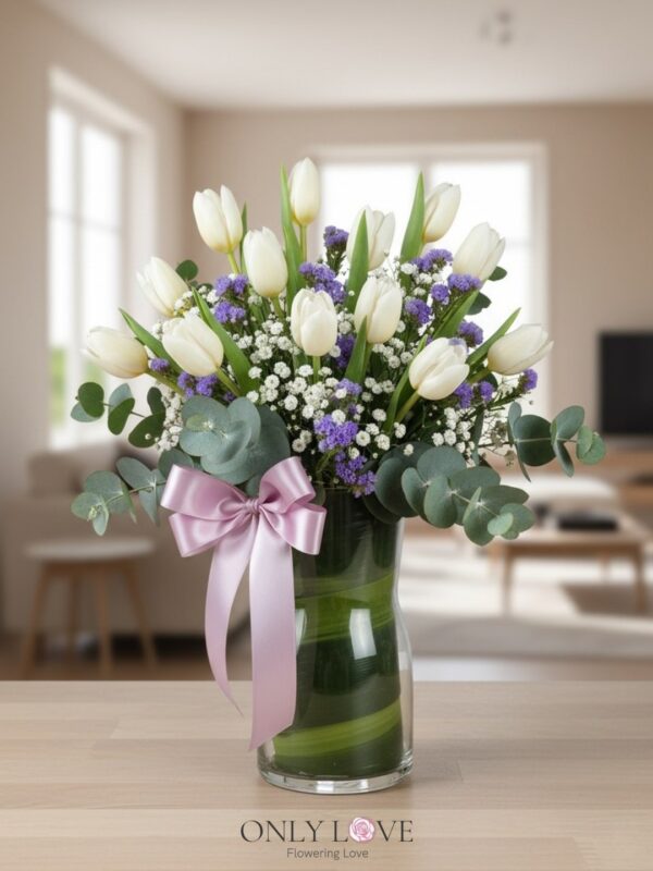 V36 Tulip Flower in Vase – Florist Jalan Ampang