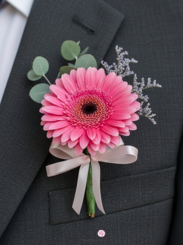 CB020 Gerbera Corsage Boutonniere – Florist Gombak