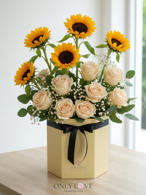 BB113 Sunflowers Flower Bloom Box – Florist Pandan Jaya