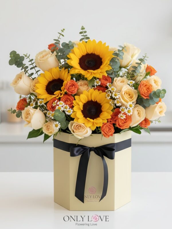 BB116 Sunflowers Roses Flower Bloom Box – Florist Sri Hartamas