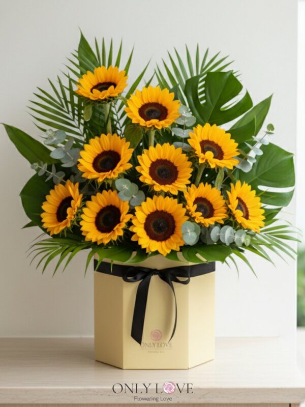 BB119 Sunflowers Flower Bloom Box – Florist Pandan Indah