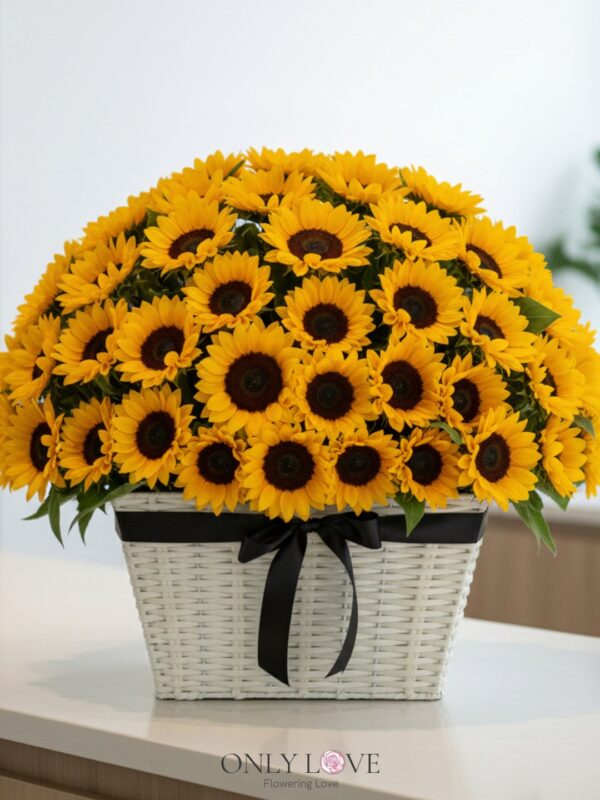 B67 80 or 99 Stalks Sunflower Flower Basket – Florist KL Sentral