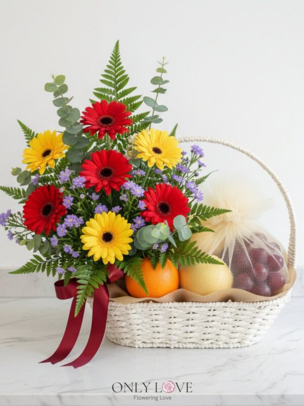 F03 Fruits & Flowers Basket – Florist Pandan Indah