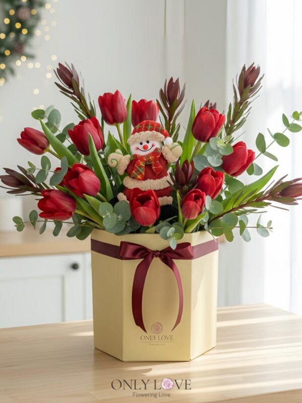 CM042 Christmas Tulip Flower Bloom Box – Florist Seri Kembangan