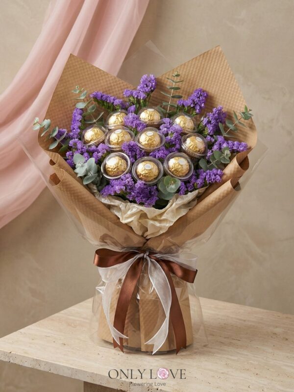 VT024 Enchanted Blush Ferrero Rocher Bouquet (M) – Florist Bangsar