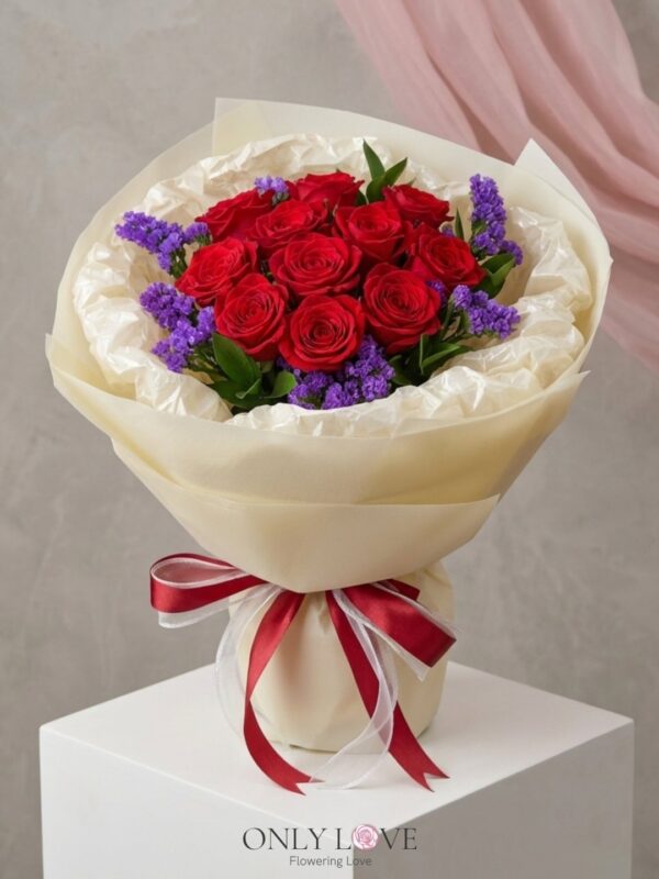 VT026 Enchanted Blush Roses Bouquet (M) – Florist Jalan Ampang