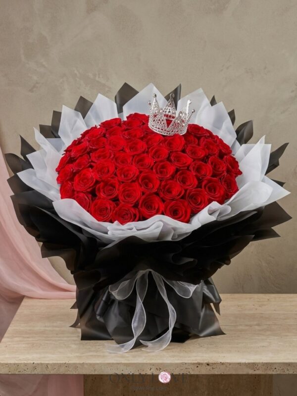 VT040 Enchanted Blush 50 or 99 Imported Roses Bouquet – Florist Selayang