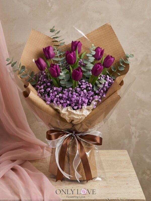 VT048 Enchanted Blush Tulip Bouquet – Florist Titiwangsa