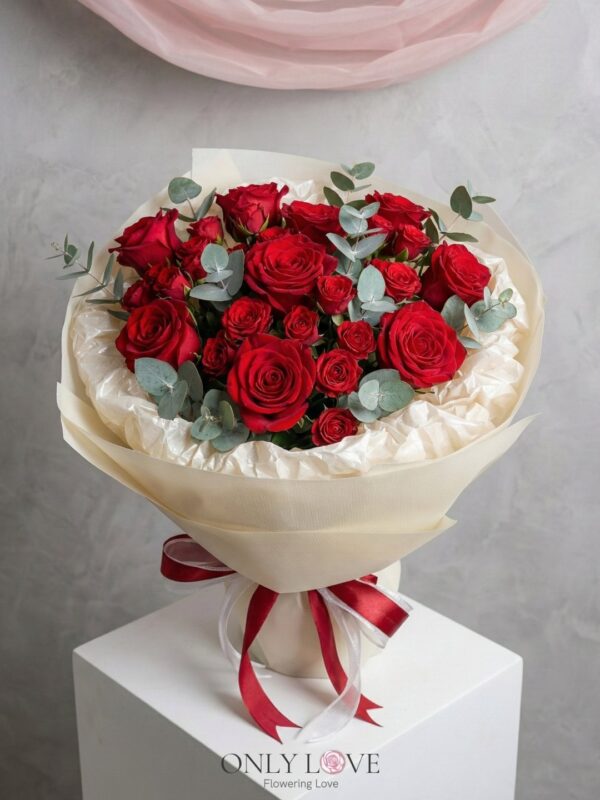 VT056 Enchanted Blush Roses Bouquet (M) – Florist Sentul