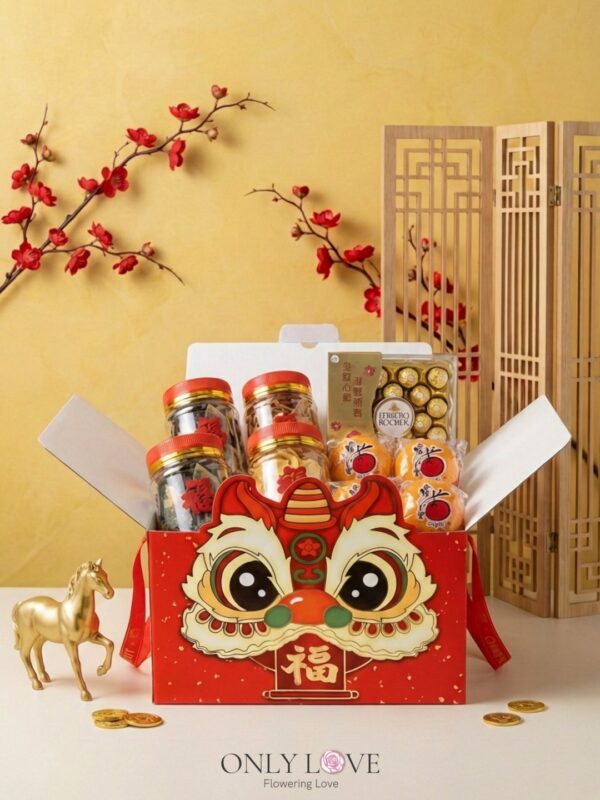 HYNC033 Fortune Lion Prosperity Box – Florist Jalan Tun Razak