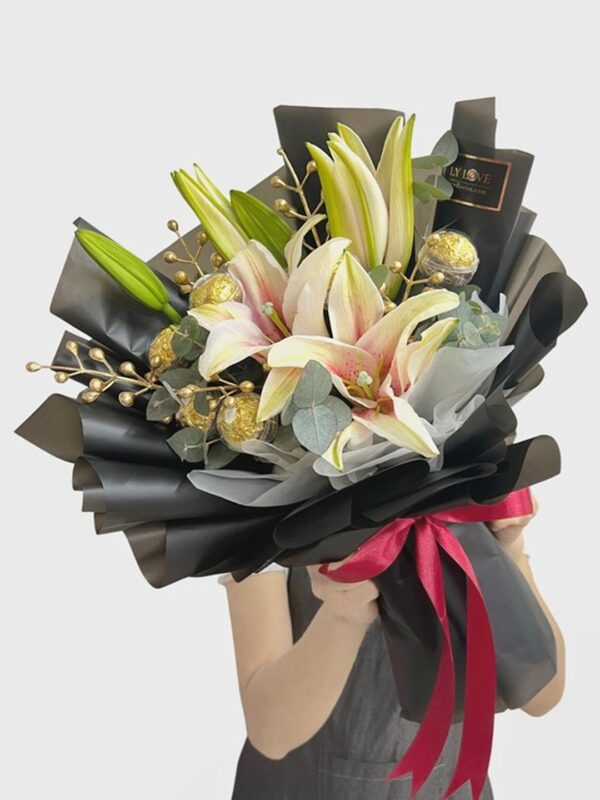A08 Lilies Bouquet – Florist Wangsa Maju