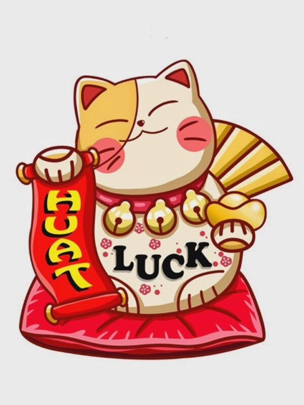 AD012 Congratulations Fortune Lucky Cat – Florist Bandar Tun Razak