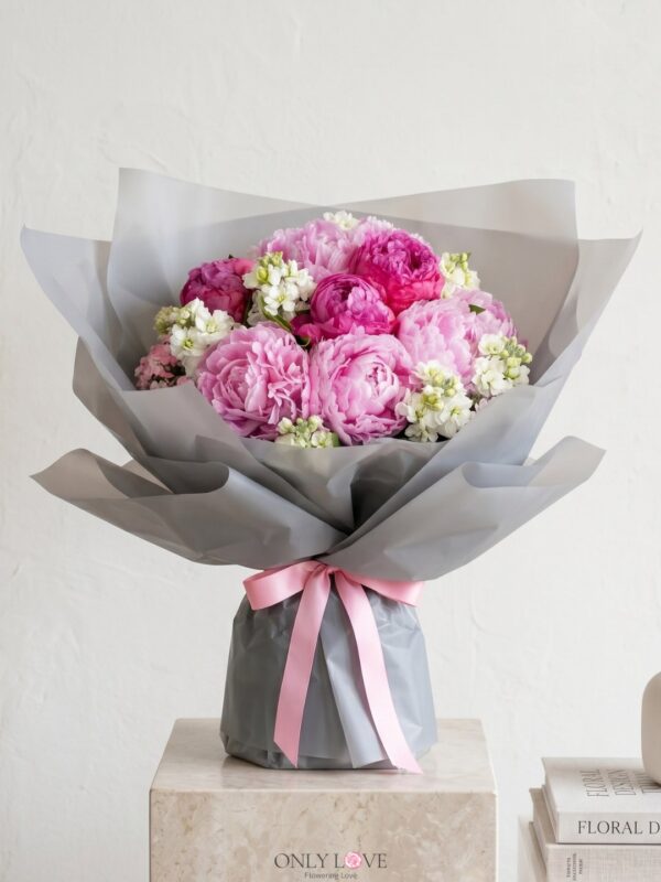 PE03 Peonies Bouquet (Pre Order) – Florist Sungai Buloh