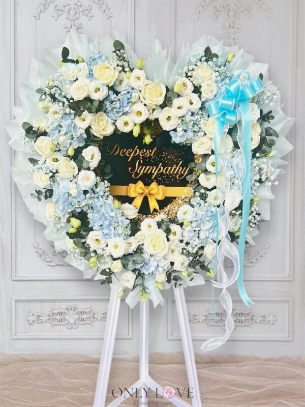 C53 Heart Shaped Wreath Flower Stand (5ft Height)