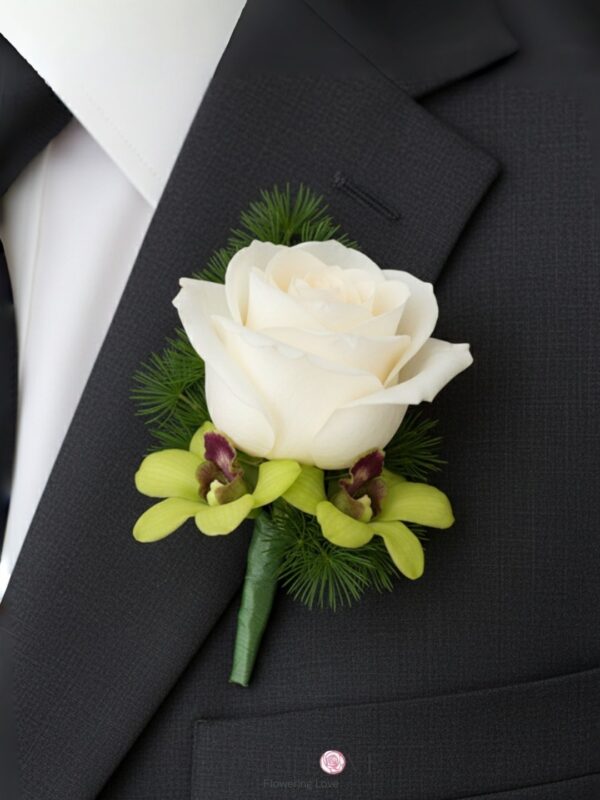 CB007 Rose & Orchids Corsages Boutonniere – Florist Balakong