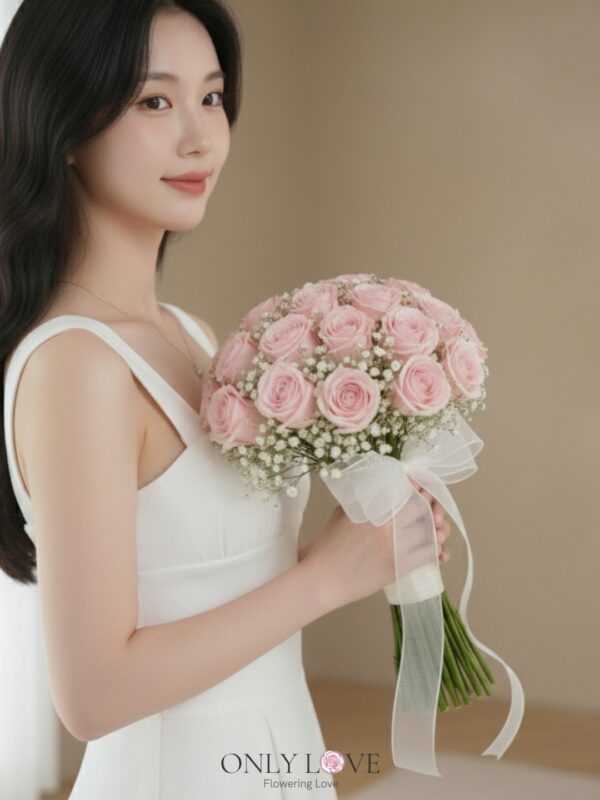 WB003 Roses Wedding Bridal Bouquet – Florist Petaling Jaya
