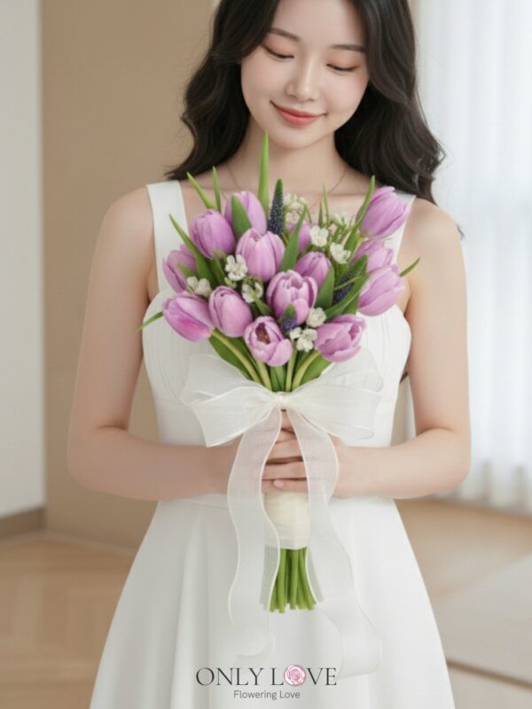 WB004 Tulip Wedding Bridal Bouquet – Florist Balakong