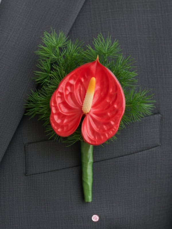 CB015 Anthurium Corsages Boutonniere – Florist Serdang