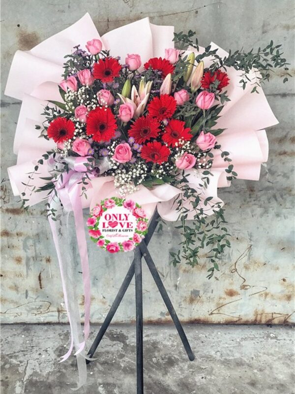 FS102 Opening Flower Wooden Stand – Florist Sentul