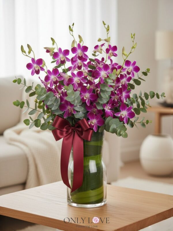V16 Dendrobium Orchid in Vase