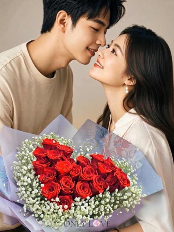 L124 Classic Elegance Rose Bouquet – Florist Jalan Imbi