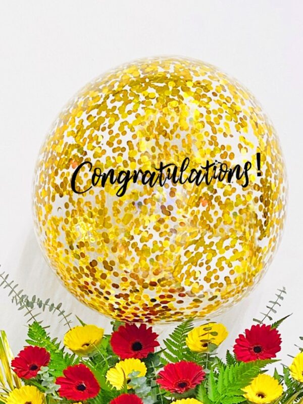 FB36 Gold Flakes Bubble Balloon – Florist Kota Damansara