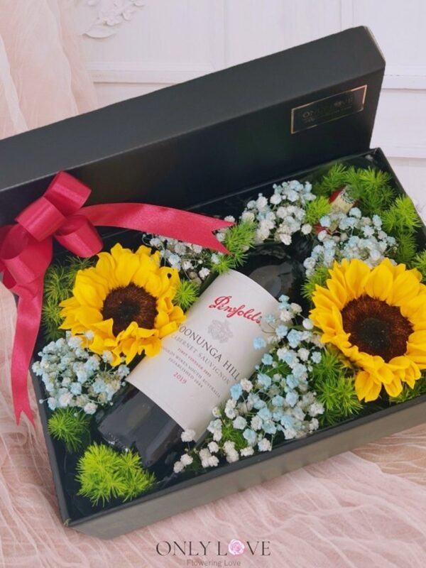 LB10 Red Wine Flower Gift Box – Florist Semenyih