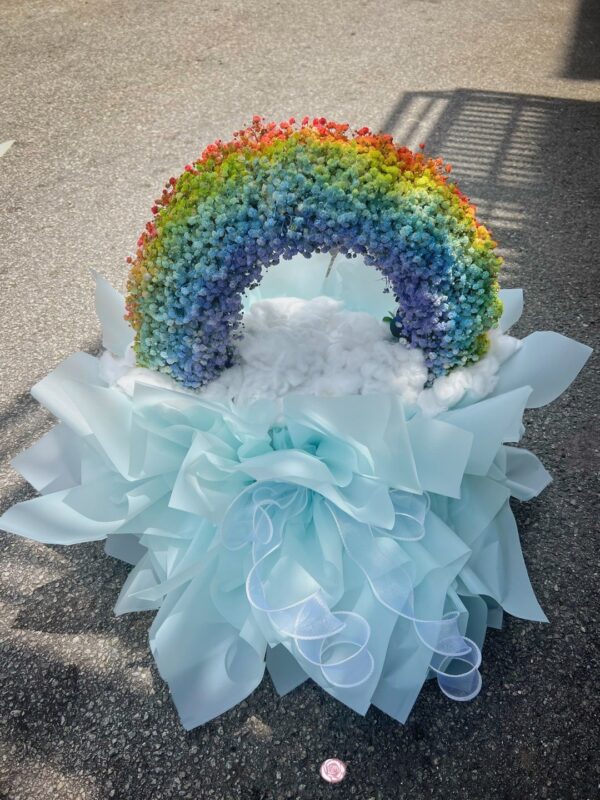 KS020 Rainbow Baby Breath Bouquet – Florist Jalan Ampang