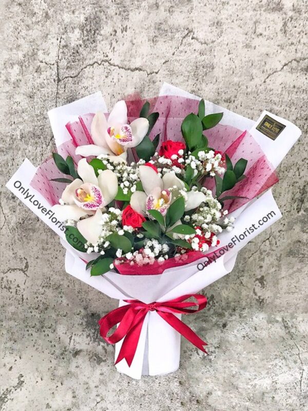 OA03 Cymbidium Orchid Bouquet – Florist Jalan Tun Razak